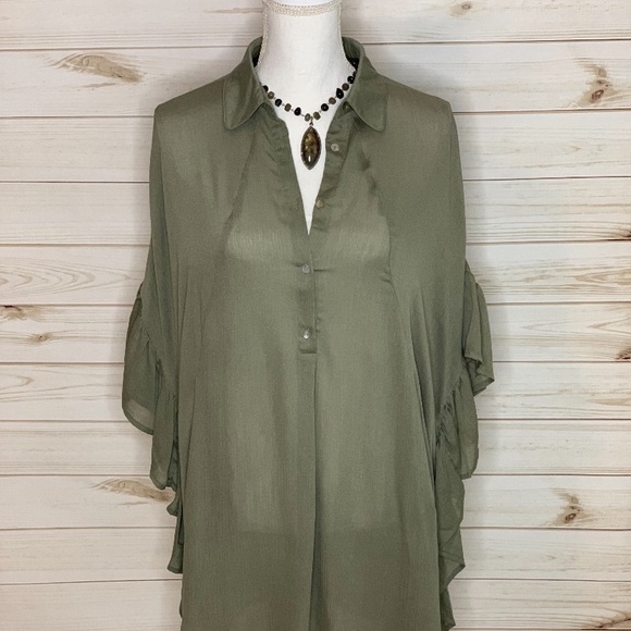 Long Green Top - Picture 1 of 3